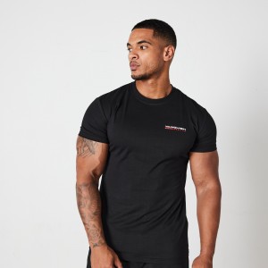 Vanquish Fitness Black Athletics Division Fitted T Shirt Black | ECGF48512