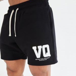 Vanquish Fitness Black Varsity Shorts Black | ZAUL93178