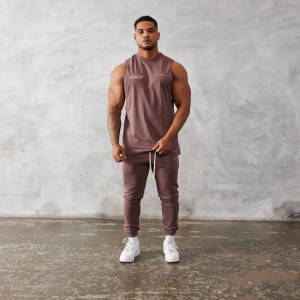 Vanquish Fitness Brown Unconquerable Oversized Sleeveless T Shirt Brown | SOCM90214