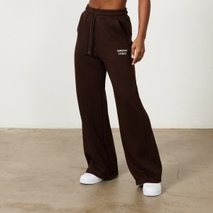 Vanquish Fitness Chestnut Brown Rejuvenate Wide Leg Oversized Sweatpants Chestnut Brown | FXIT79560