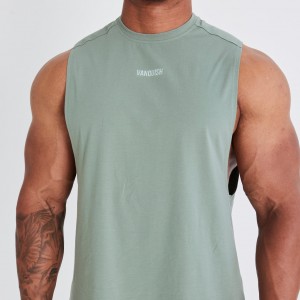 Vanquish Fitness Essential Green Oversized Sleeveless T Shirt Green | ULWH97106