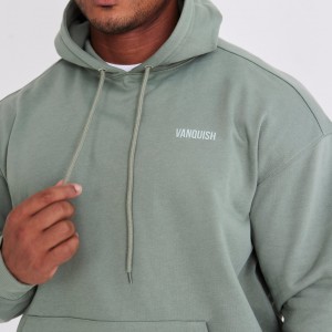 Vanquish Fitness Essential Green Oversized Pullover Hoodie Green | TUGS19254