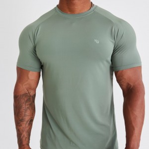 Vanquish Fitness Essential Green Performance Short Sleeve T Shirt Green | JALQ73621