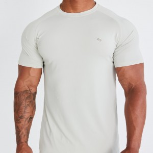 Vanquish Fitness Essential Stone Performance Short Sleeve T Shirt Stone | VRDX07582