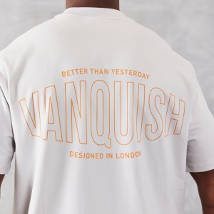 Vanquish Fitness TSP Cloud White Undeniable Oversized T Shirt White | QZGC68342