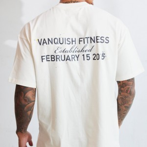 Vanquish Fitness TSP Vintage White Birthday Oversized T Shirt Vintage White | ECLQ85613