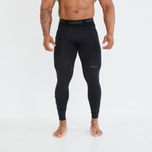 Vanquish Fitness Utility Black Base Layer Leggings Black | DHAE34817