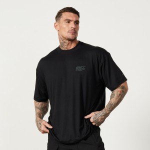 Vanquish Fitness Utility Black Oversized T Shirt Black | XNHU46750