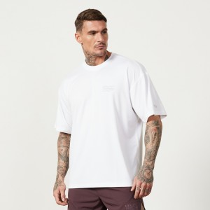 Vanquish Fitness Utility White Oversized T Shirt White | VRUO91603