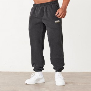 Vanquish Fitness Washed Black Oversized Sweatpants Washed Black | JSKE40719