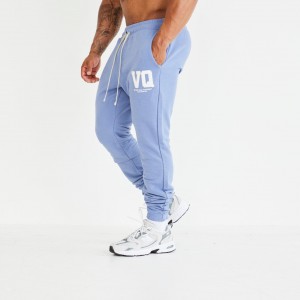 Vanquish Fitness Washed Blue Varsity Tapered Sweatpants Washed Blue | JBEY62930