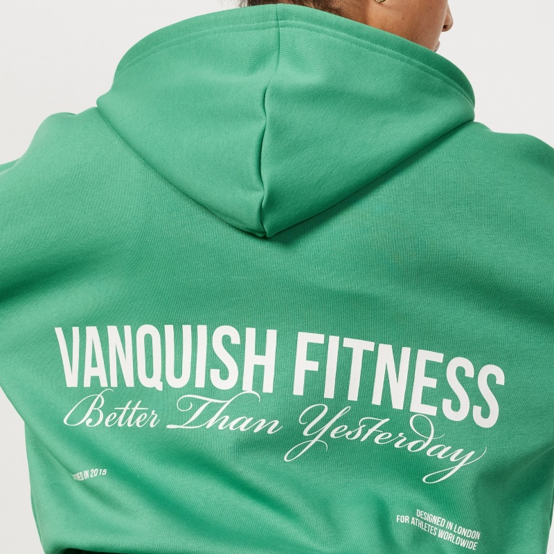 Vanquish Fitness Apple Green Rejuvenate Full Zip Oversized Hoodie Apple Green | IAOM27049