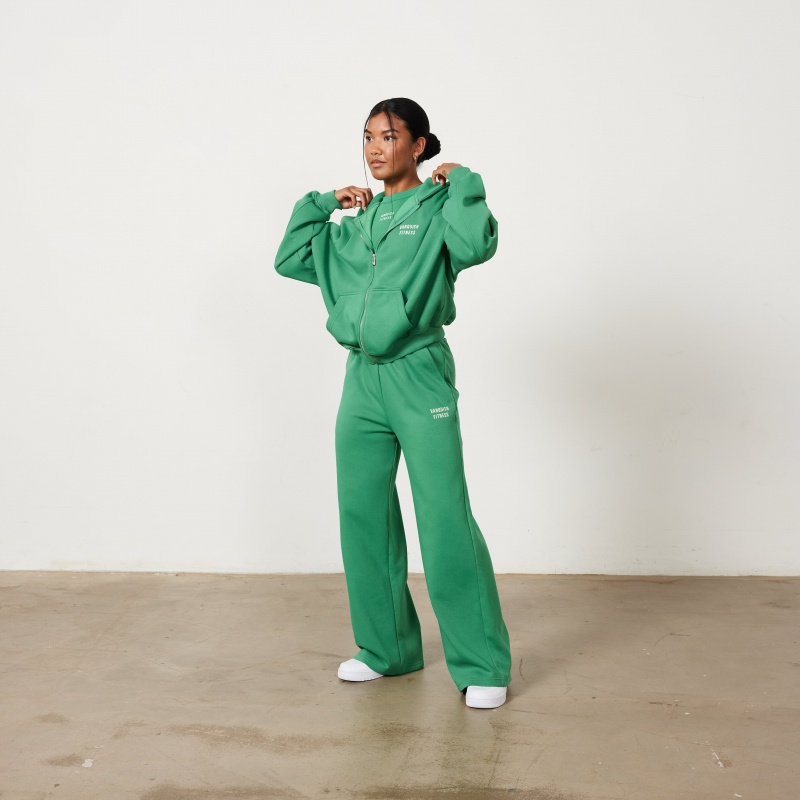 Vanquish Fitness Apple Green Rejuvenate Wide Leg Oversized Sweatpants Apple Green | KGYZ80162