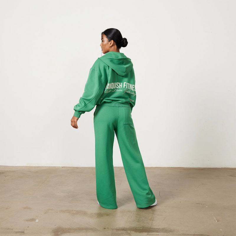 Vanquish Fitness Apple Green Rejuvenate Wide Leg Oversized Sweatpants Apple Green | KGYZ80162