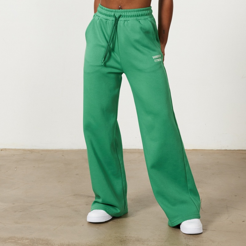 Vanquish Fitness Apple Green Rejuvenate Wide Leg Oversized Sweatpants Apple Green | KGYZ80162