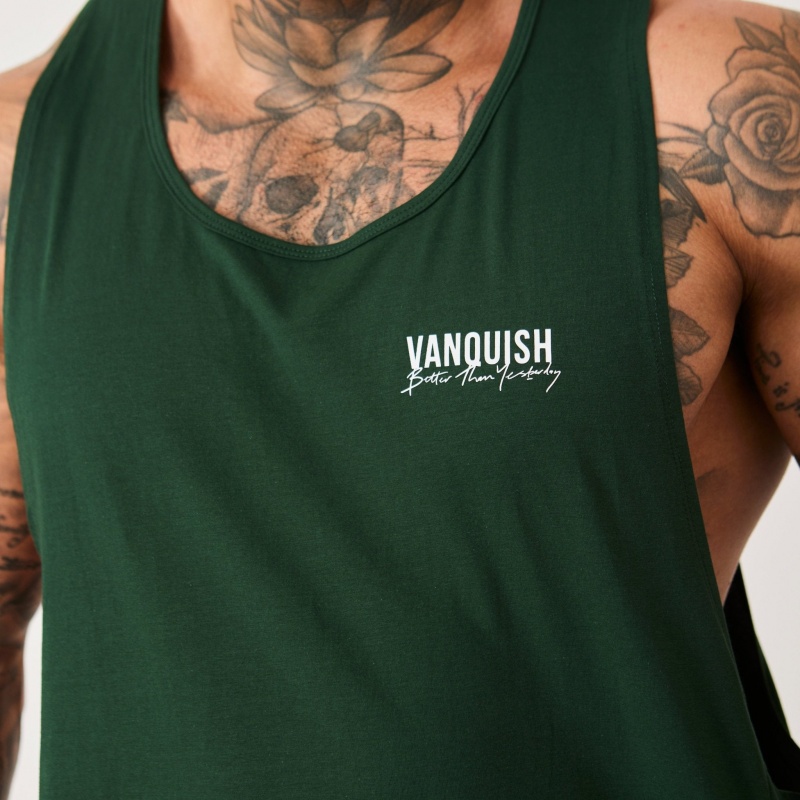 Vanquish Fitness BTY Palm Green Loose Fit Tank Top Palm Green | HMYJ52187