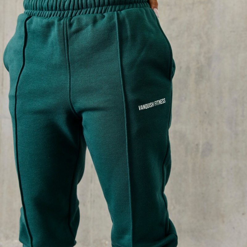 Vanquish Fitness Balance Green Pintuck Sweatpants Green | UWPD31508