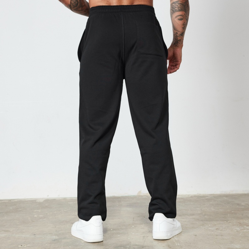 Vanquish Fitness Black Signature Collection Straight Leg Sweatpants Black | KBXM59783