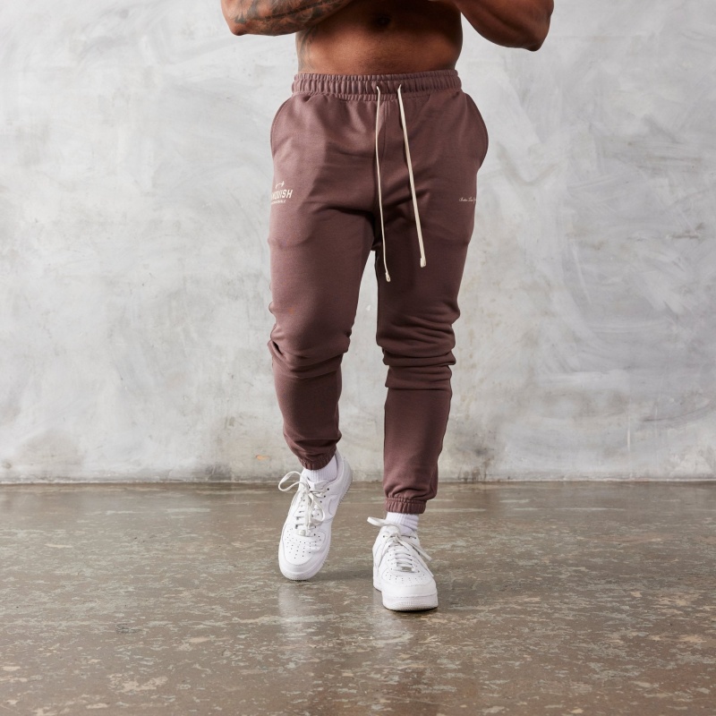 Vanquish Fitness Brown Unconquerable Tapered Sweatpants Brown | TAQF59327