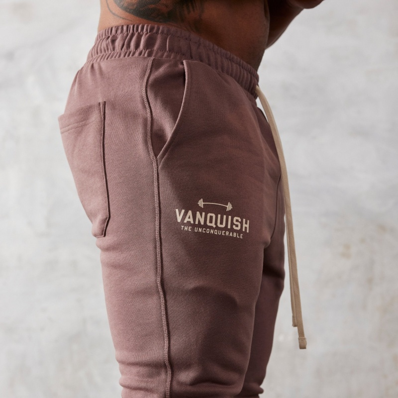 Vanquish Fitness Brown Unconquerable Tapered Sweatpants Brown | TAQF59327