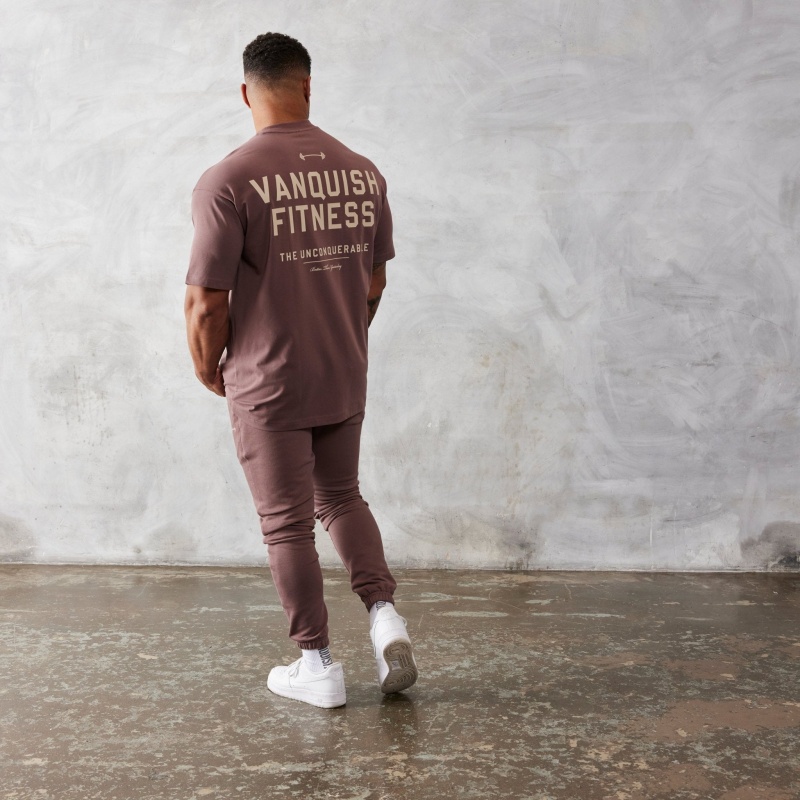 Vanquish Fitness Brown Unconquerable Tapered Sweatpants Brown | TAQF59327