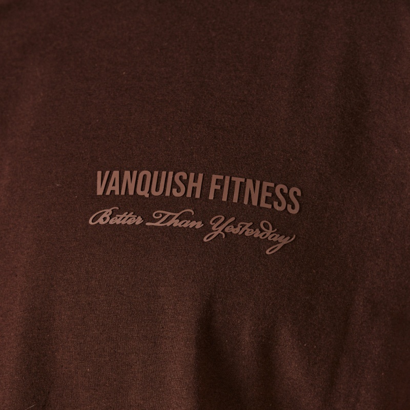 Vanquish Fitness Coffee Brown Signature Collection Straight Leg Sweatpants Coffee Brown | BFIU16205