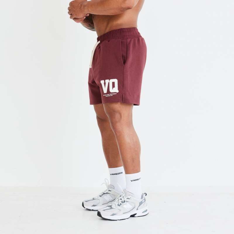 Vanquish Fitness Dark Burgundy Varsity Shorts Dark Burgundy | GHUE36142