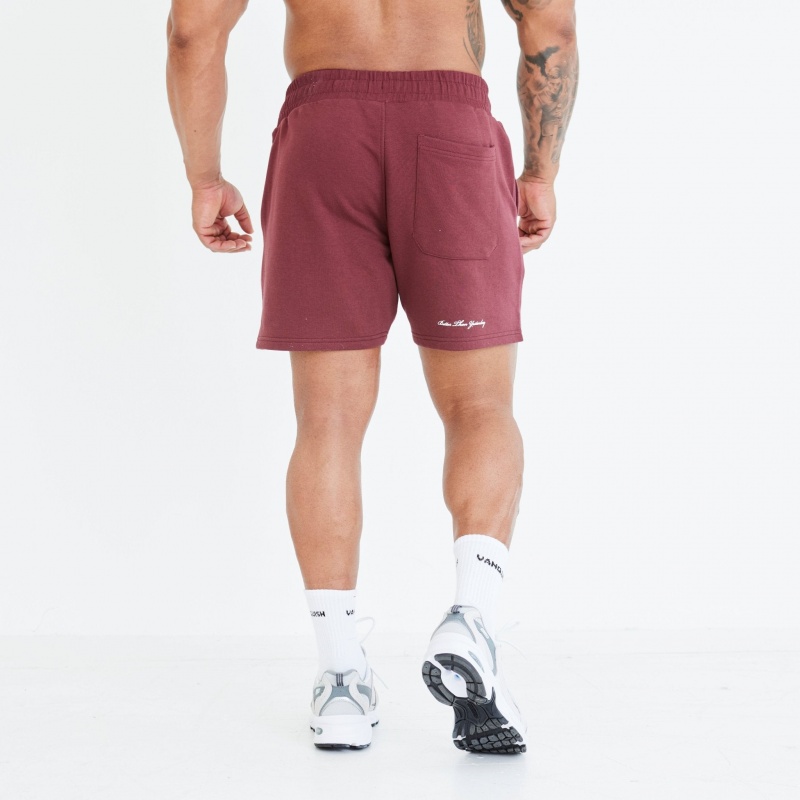 Vanquish Fitness Dark Burgundy Varsity Shorts Dark Burgundy | GHUE36142