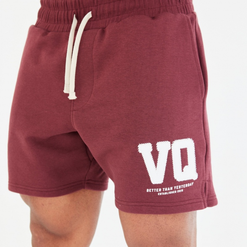 Vanquish Fitness Dark Burgundy Varsity Shorts Dark Burgundy | GHUE36142