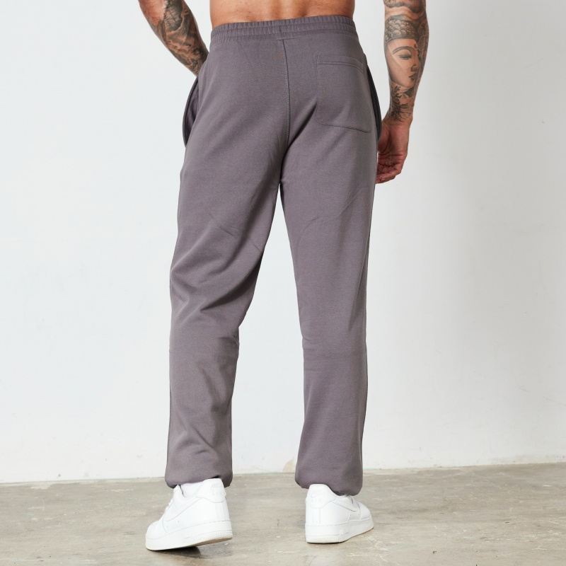 Vanquish Fitness Dark Grey Signature Collection Straight Leg Sweatpants Dark Grey | BWGJ12085