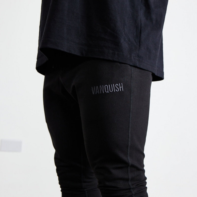 Vanquish Fitness Eclipse V2 Black Tapered Sweatpants Black | MWID93015