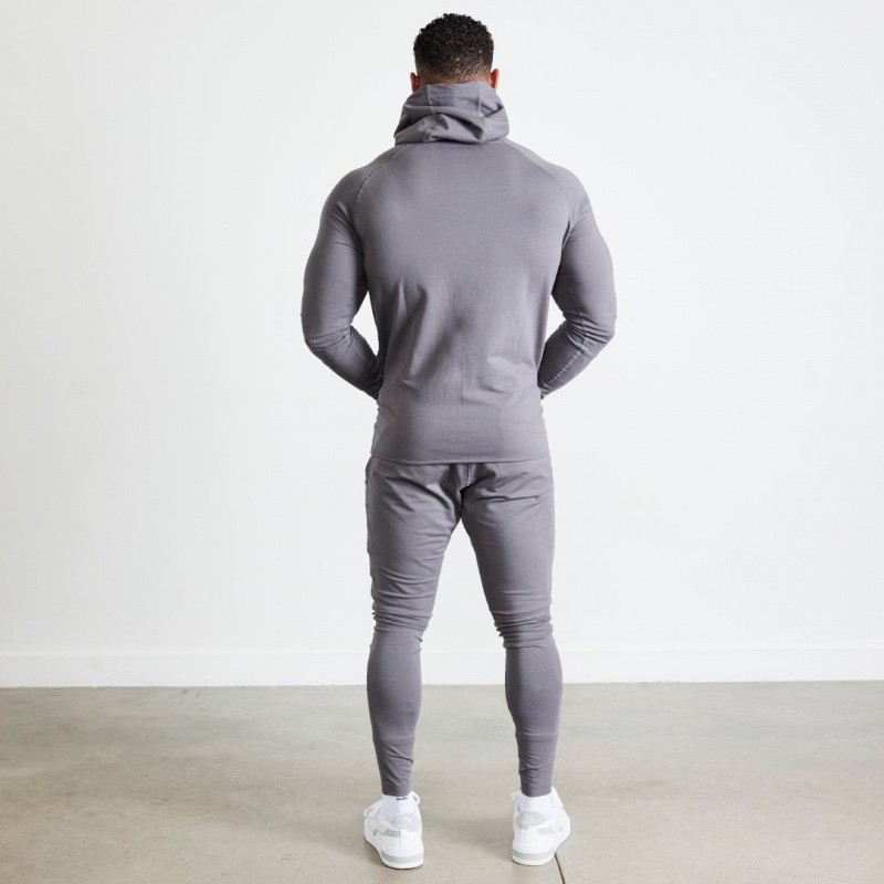 Vanquish Fitness Eclipse V2 Grey Full Zip Front Hoodie Grey | BCLK90821