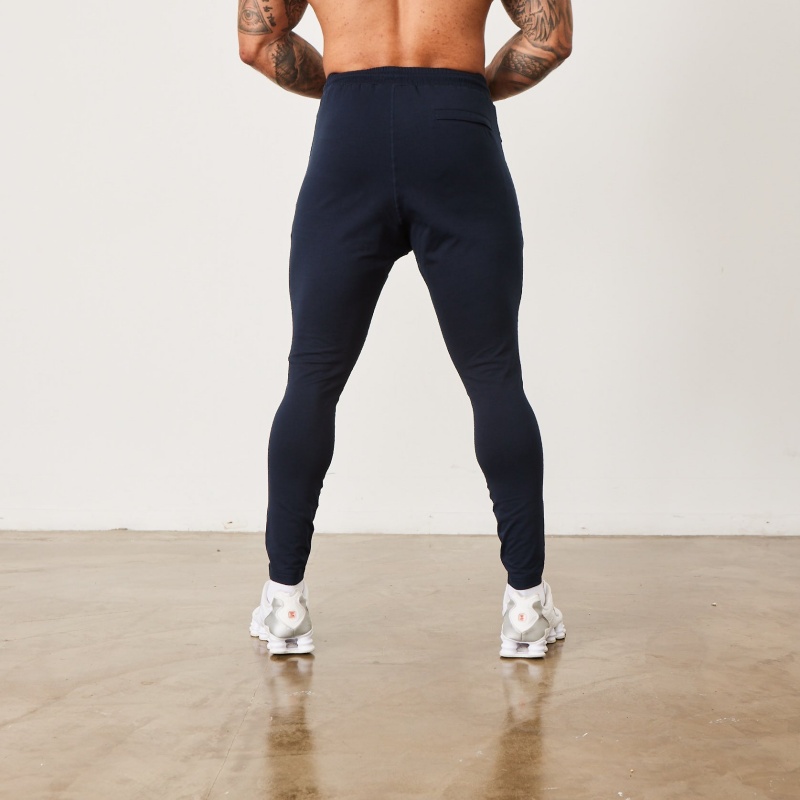 Vanquish Fitness Eclipse V2 Navy Blue Tapered Sweatpants Navy Blue | WRYG29578