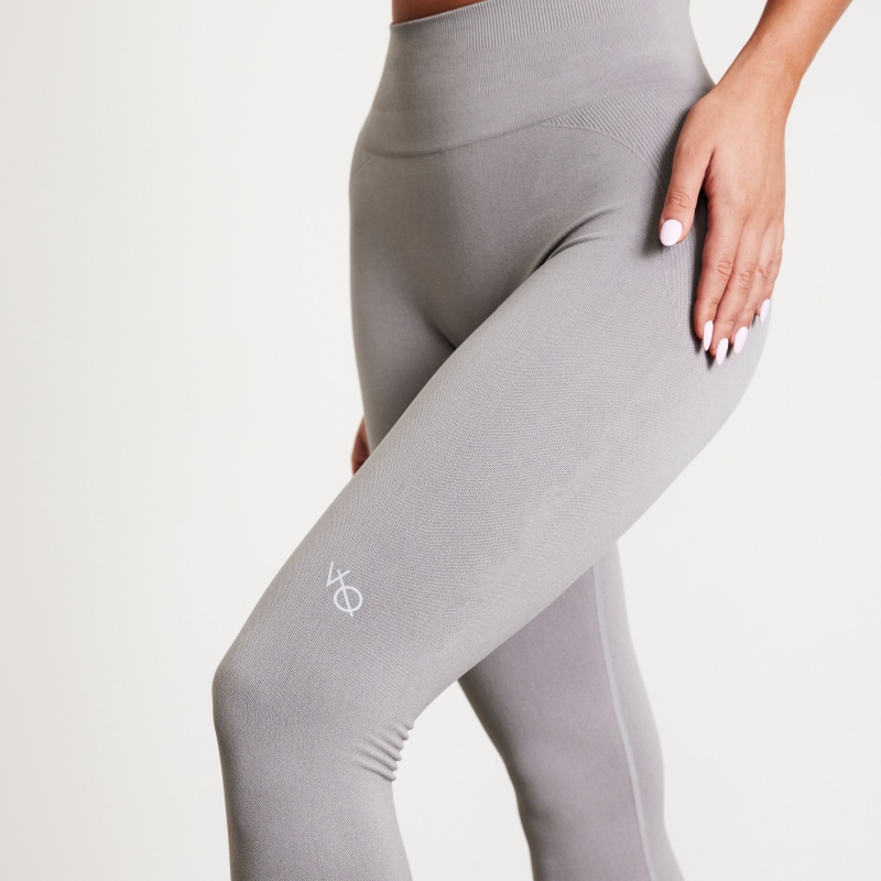 Vanquish Fitness Elevate Seamless Petite Smoke Grey Leggings Smoke Grey | CIZW38652