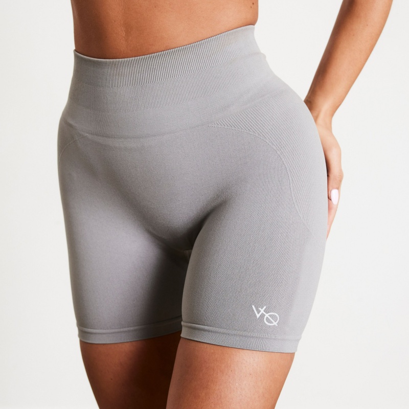 Vanquish Fitness Elevate Seamless Smoke Grey Shorts Smoke Grey | NWLD23041