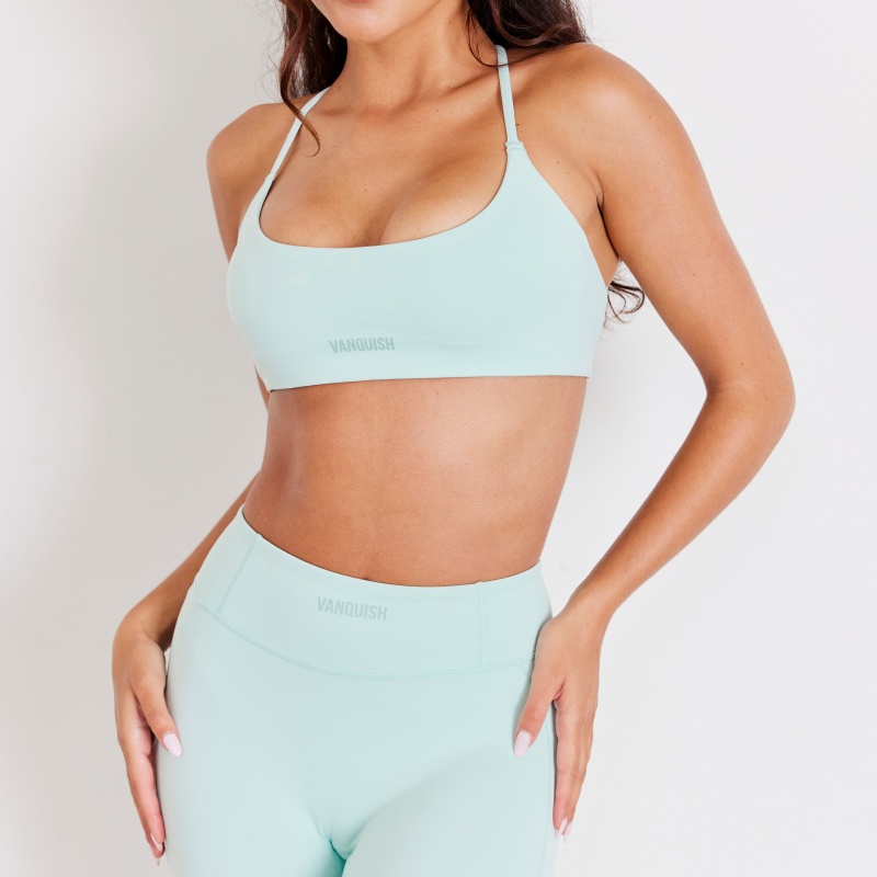 Vanquish Fitness Enhance V2 Aqua Backless Bra Aqua | CZHU67429