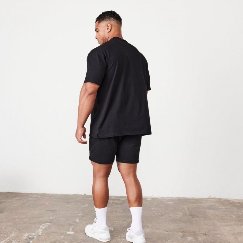 Vanquish Fitness Essential Black Oversized T Shirt Black | TRSH17302