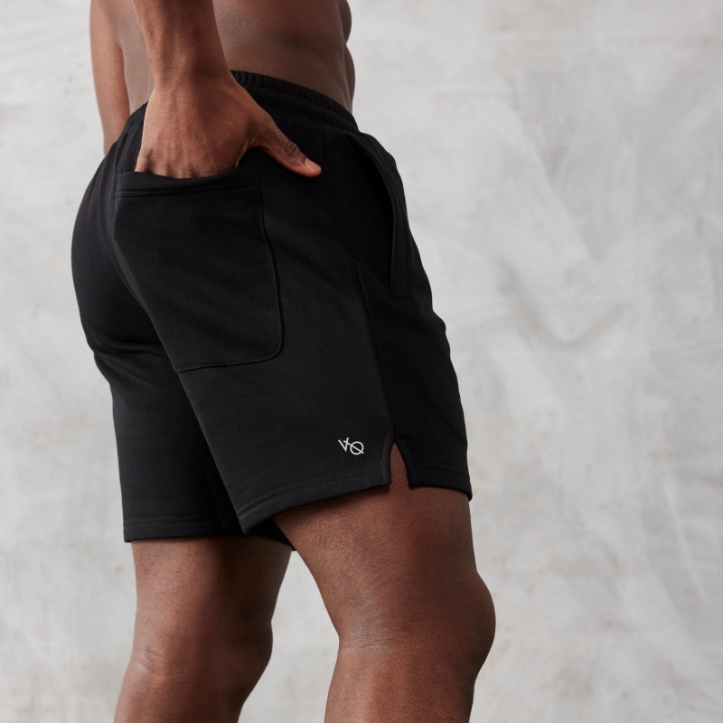 Vanquish Fitness Essential Black Regular Fit Shorts Black | IXFU79246