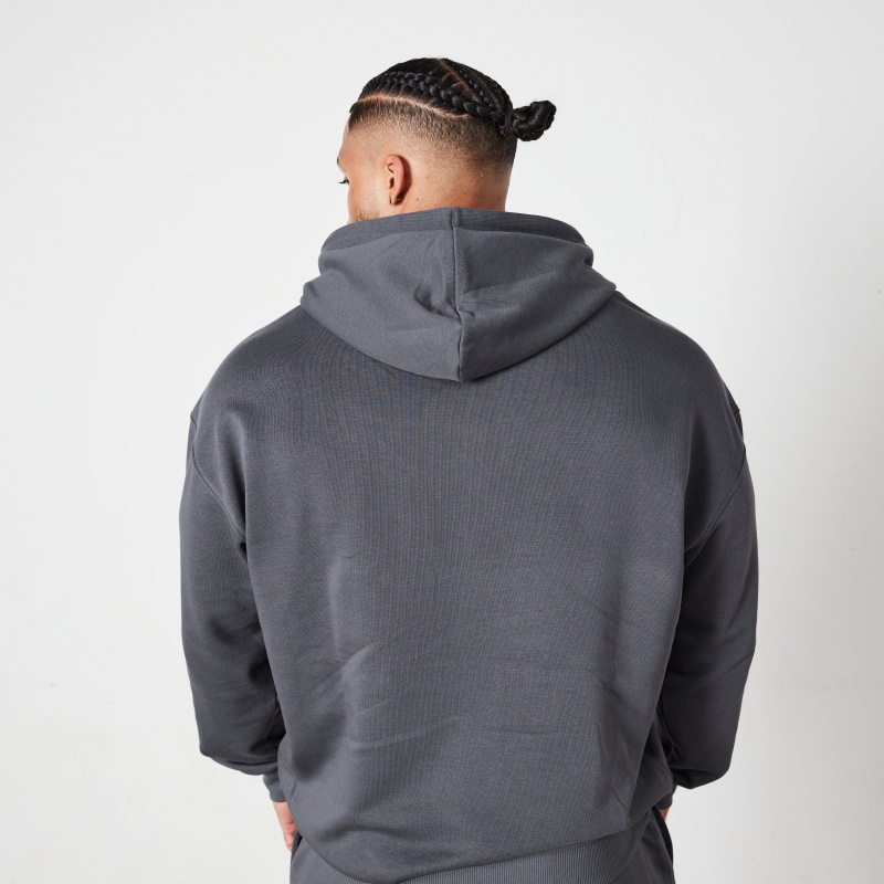 Vanquish Fitness Essential Denim Blue Oversized Pullover Hoodie Denim Blue | BEDK53924