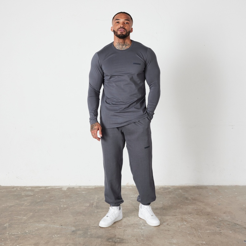 Vanquish Fitness Essential Denim Blue Oversized Sweatpants Denim Blue | OXHA41578