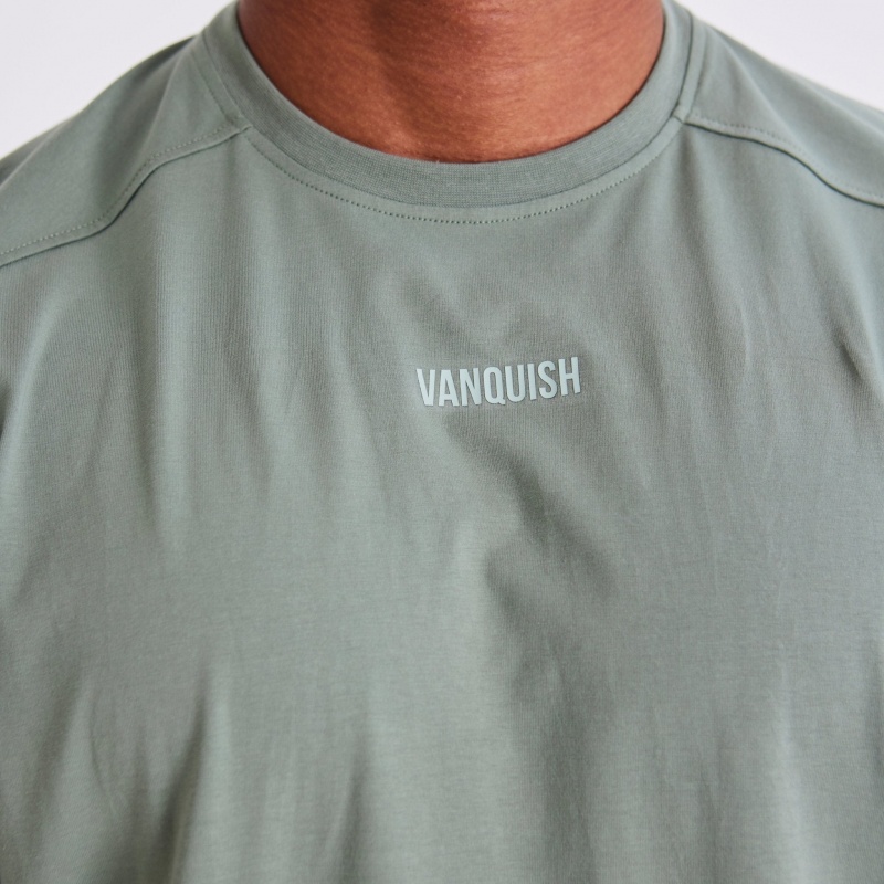 Vanquish Fitness Essential Green Oversized T Shirt Green | RCBS34905