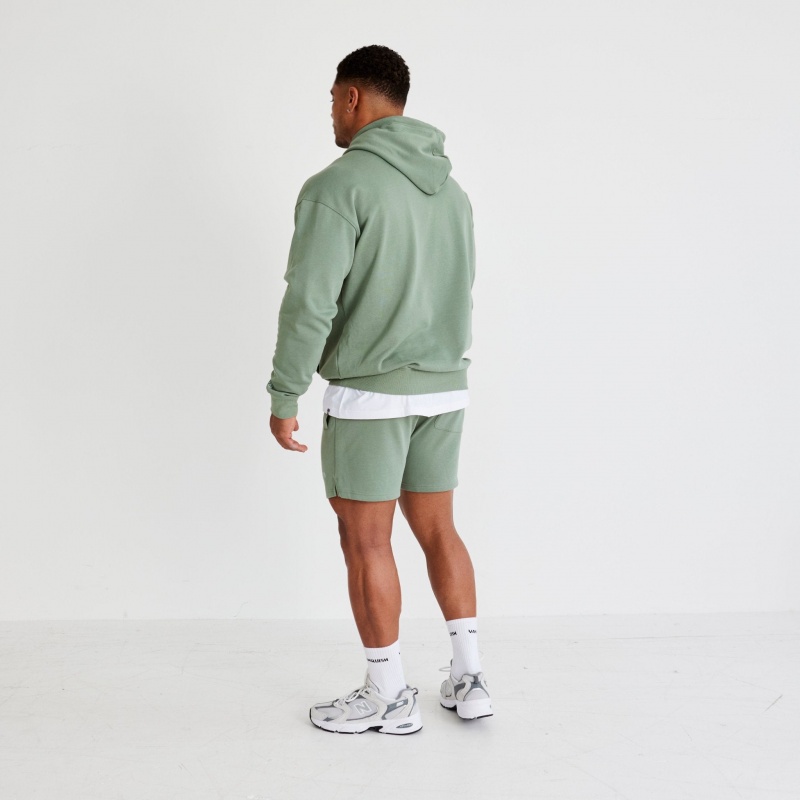 Vanquish Fitness Essential Green Oversized Pullover Hoodie Green | TUGS19254