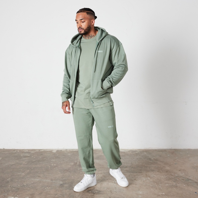 Vanquish Fitness Essential Green Oversized Sweatpants Green | JQZO43891