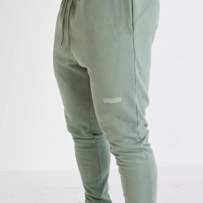 Vanquish Fitness Essential Green Tapered Fit Sweatpants Green | RAZM78945