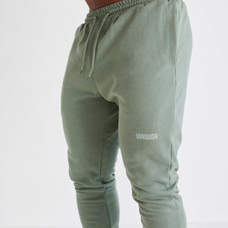 Vanquish Fitness Essential Green Tapered Fit Sweatpants Green | RAZM78945