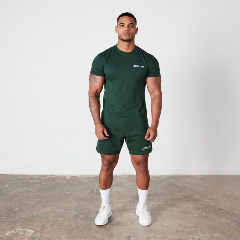 Vanquish Fitness Green Athletics Division Fitted T Shirt Green | JULC93751