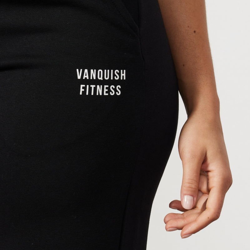 Vanquish Fitness Jet Black Rejuvenate Wide Leg Oversized Sweatpants Jet Black | SOYL19850