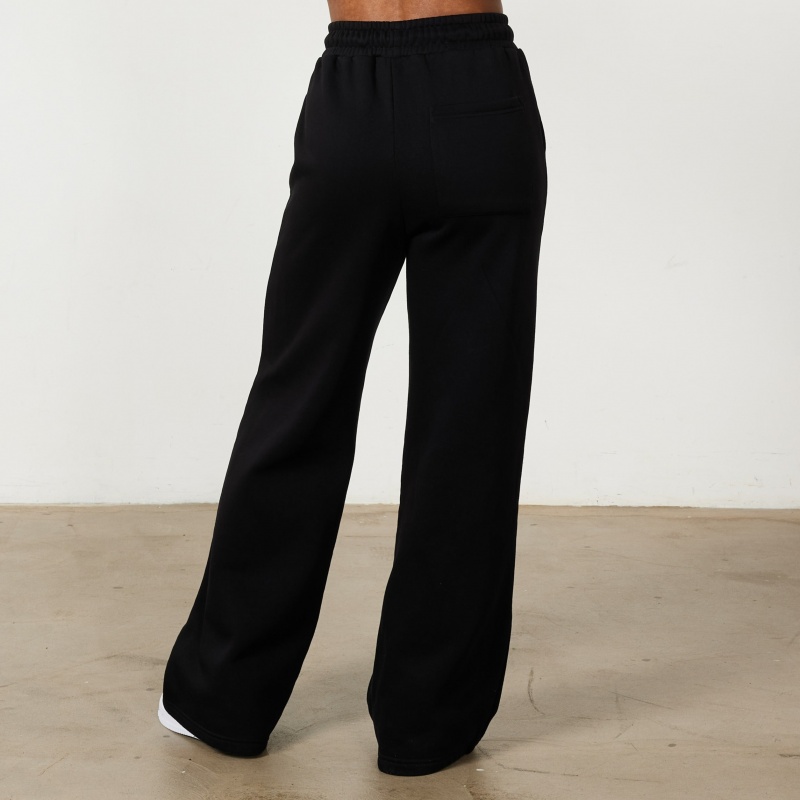 Vanquish Fitness Jet Black Rejuvenate Wide Leg Oversized Sweatpants Jet Black | SOYL19850