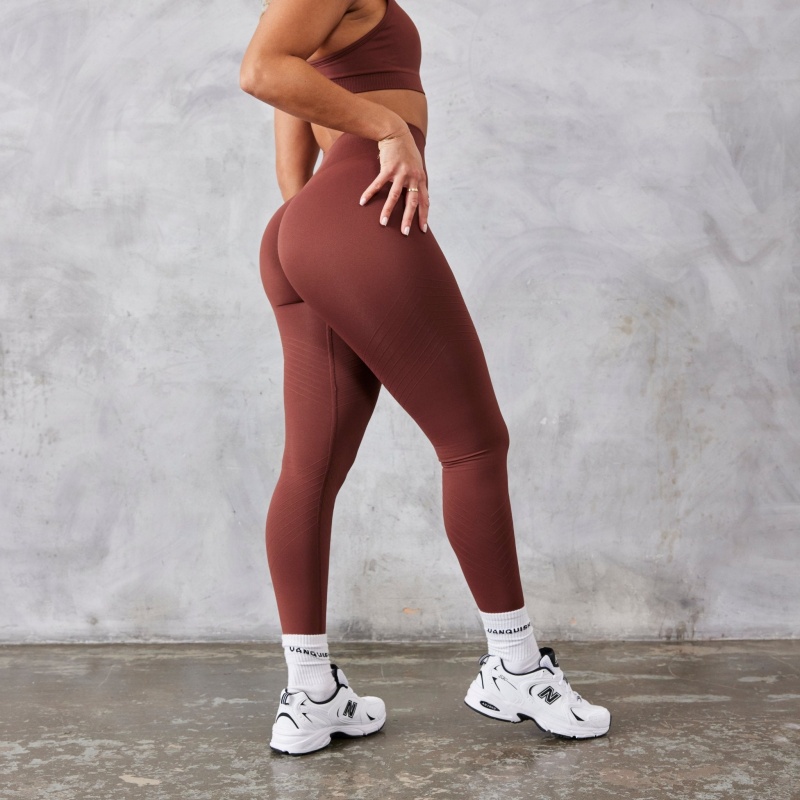 Vanquish Fitness Neutral V2 Seamless Brown Legging Brown | XVHY27186