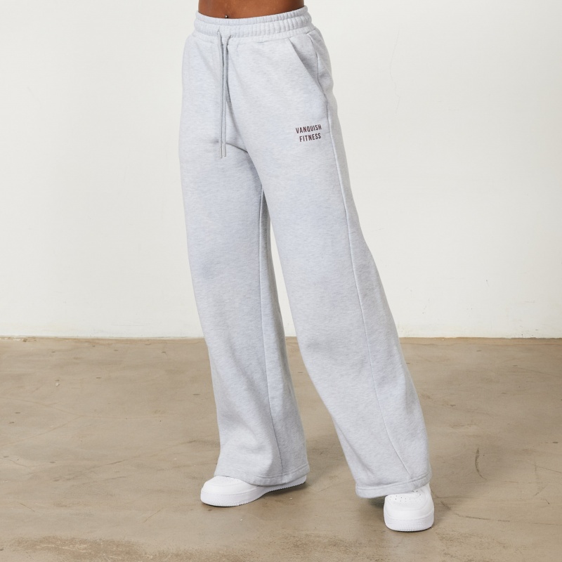 Vanquish Fitness Oat Marl Rejuvenate Wide Leg Oversized Sweatpants Oat Marl | PSMZ51306